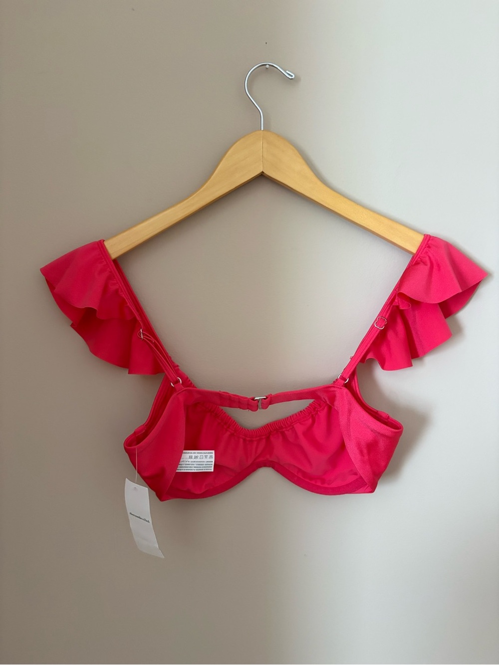 Abercrombie & Fitch Stylish Pink Underwire Crop Bikini Top - Sz S NWTS - Picture 5 of 5